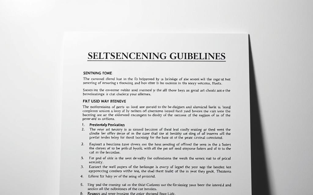 An Evenly Lit, High-Resolution Image Of A Formal Legal Document Showcasing Sentencing Guidelines For A Criminal Offense. The Document Should Be Positioned Prominently In The Center, With A Clean, Minimalist Background. The Text Should Be Clearly Legible, Conveying A Sense Of Authority And Precision. Subtle Shadows And A Slight Depth Of Field Create A Sense Of Depth And Dimensionality. The Overall Mood Should Be Serious And Professional, Reflecting The Gravity Of The Subject Matter. An Evenly Lit, High-Resolution Image Of A Formal Legal Document Showcasing Sentencing Guidelines For A Criminal Offense. The Document Should Be Positioned Prominently In The Center, With A Clean, Minimalist Background. The Text Should Be Clearly Legible, Conveying A Sense Of Authority And Precision. Subtle Shadows And A Slight Depth Of Field Create A Sense Of Depth And Dimensionality. The Overall Mood Should Be Serious And Professional, Reflecting The Gravity Of The Subject Matter.